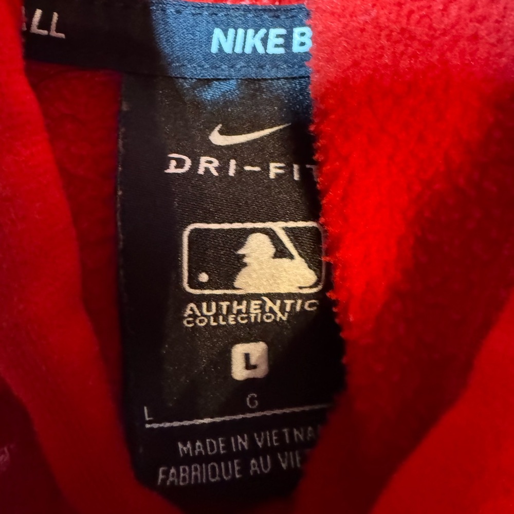 Nike Dri-Fit Philadelphia Phillies MLB Center Swoosh Pullover Hoodie Mens Large - Picture 5 of 11